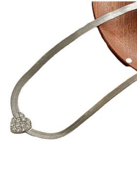 轻项链女纯银999配饰锁骨链首饰珍珠高级感轻奢小众项坠装饰毛衣