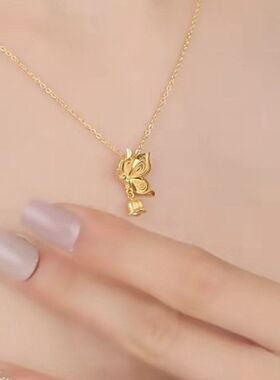 新中式时尚饰品设计链国潮花项链