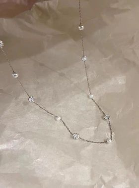 骨项链女纯银999配饰锁骨链首饰