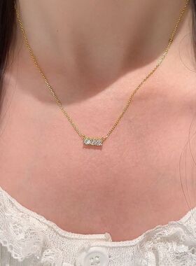 通勤项链时尚链潮钻链小众锁骨