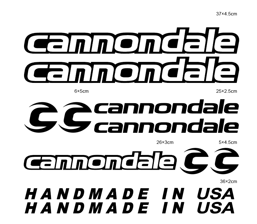 适用Cannondale定制山地车车架贴纸碳纤维车架反光车贴公路车贴-图0