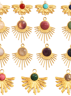 几何圆形吊坠星星爱心