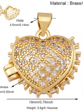 R37 新款 欧美流行 滴油 彩色 爱心 手势 锆石 吊饰 项坠 小挂件