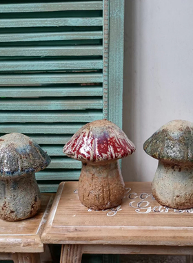 胡渣粗陶花园怀旧风户外摆件