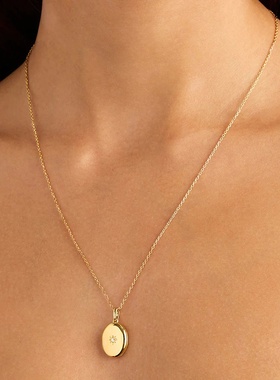 欧美风s925纯银星爆八芒星吊坠单坠可翻盖设计轻奢感项饰