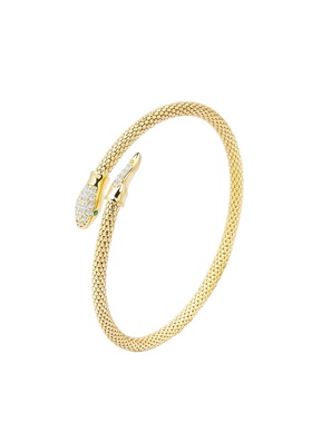 意大利S925银蛇形开口手镯