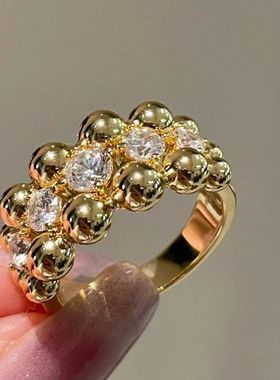 XBK中古意大利老钱风珠珠闪钻925