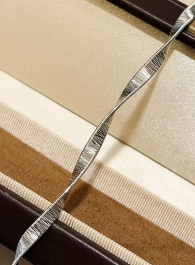 设计师S925纯银 光面拉丝波浪手链轻奢小众设计简约气质复古