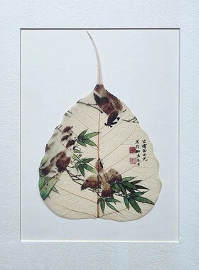 天然真菩提叶脉画收藏禅意高档高雅动物植物戏曲脸谱礼品伴手礼