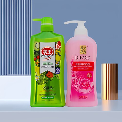 美王洗发水750ml 柔顺香果萃洗发露洗头膏 男女清爽顺滑发露 - 图0