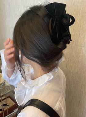 抓夹大号丝绒发夹女后脑勺