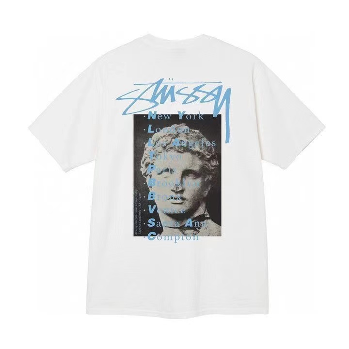 [海外正品]stussy2023新款经典印花短袖STU世界巡游男女青少年短T - 图3