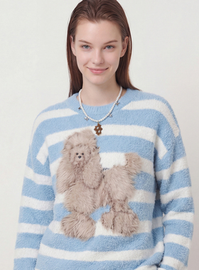 AWE轻奢小众双生小熊珍珠项链女