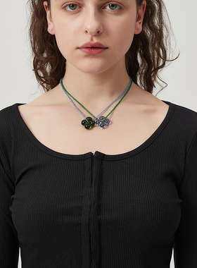 AWE陈浚铭同款幸运四叶草项链女