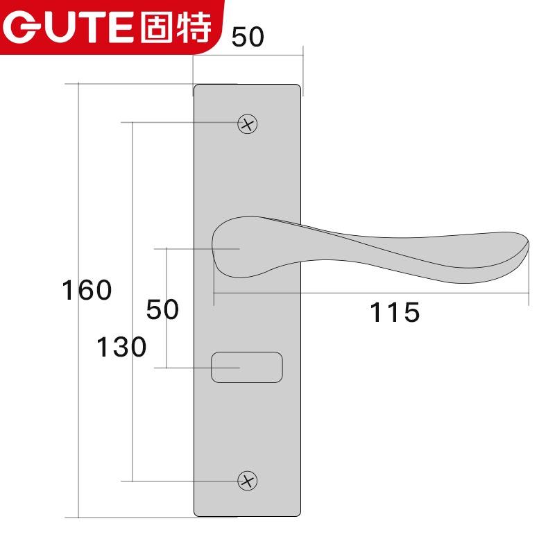 固特静音卧室不锈钢门锁室内房门执手锁具现代单舌门锁简约门把手 - 图2