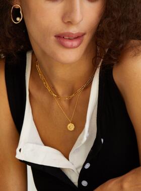 周雨彤顾云苏同款六芒星硬币项链