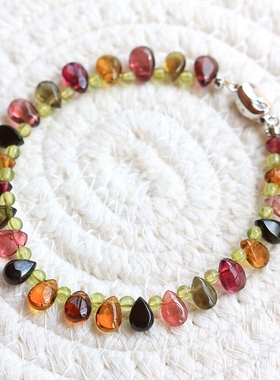 入门级！玻璃体——流星雨款式碧玺手链