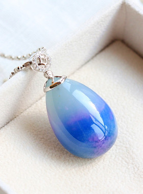 蓝色玉化舒俱来冰润细糯