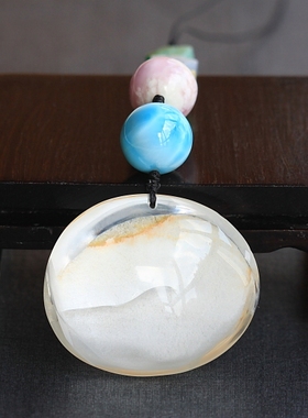 ◆瑞雪兆丰年◆  全美纯白幽灵景石坠（可做包挂） 纯白幽灵景石.