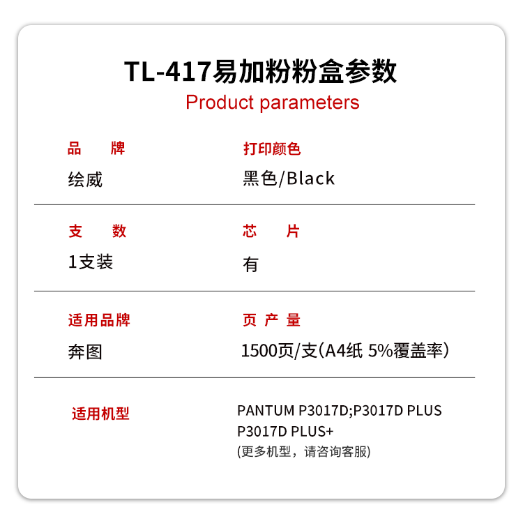 适用奔图pantum M7163DW粉盒TL-414 TL-417墨粉盒7163硒鼓DL-414-图0