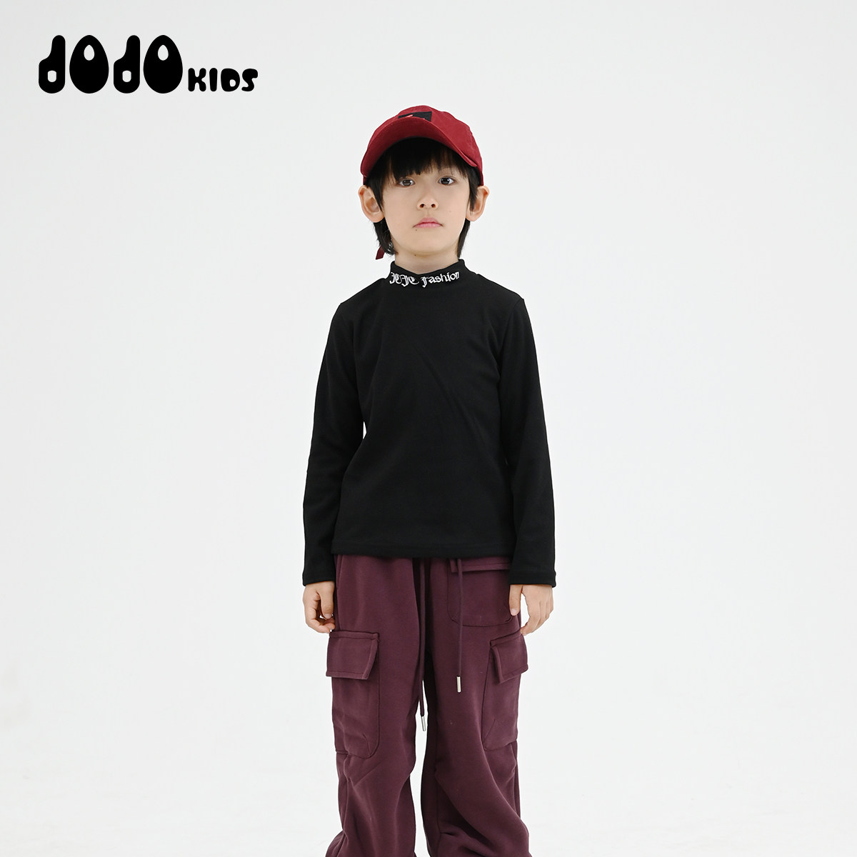 jojo童装男女童冬季新款半高领保暖T恤百搭双面绒长袖洋气打底衫T,淘宝优惠券,粉丝福利购,淘宝优惠卷