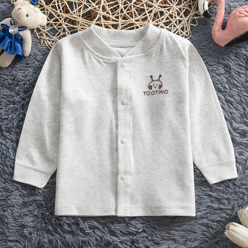 春秋婴乐岛宝宝彩棉开衫上衣纯棉内衣男女婴儿童加厚打底秋衣睡衣,淘宝优惠券,粉丝福利购,淘宝优惠卷