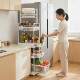 Refrigerator side storage shelves kitchen bathroom door behind