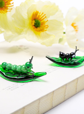 创意小昆虫桌面玻璃客厅摆件七星