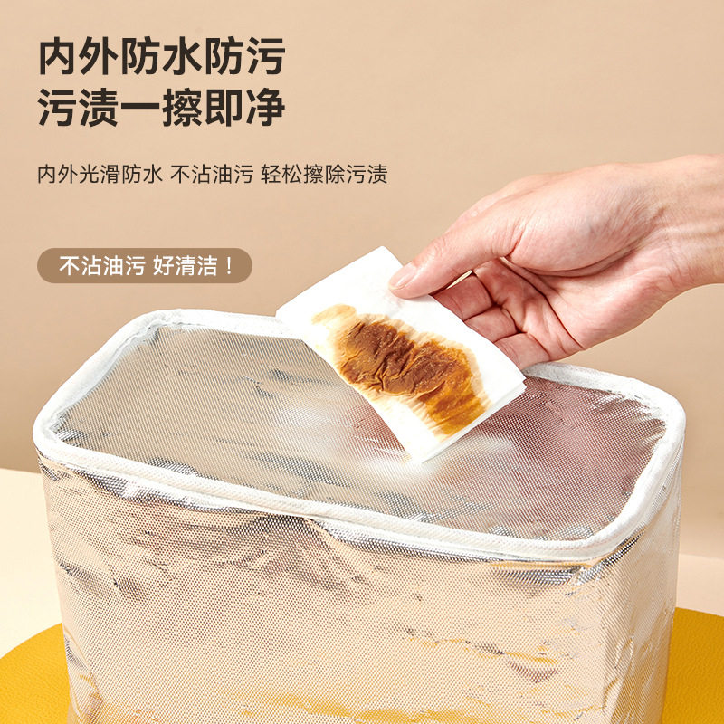 米白小熊饭盒保温袋随身便携式野餐包手提防水防污便当包保冷冰包,淘宝优惠券,粉丝福利购,淘宝优惠卷