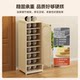 The shoe cabinet is deepened and widened, and the shoe shelves are light, luxurious and high-end.