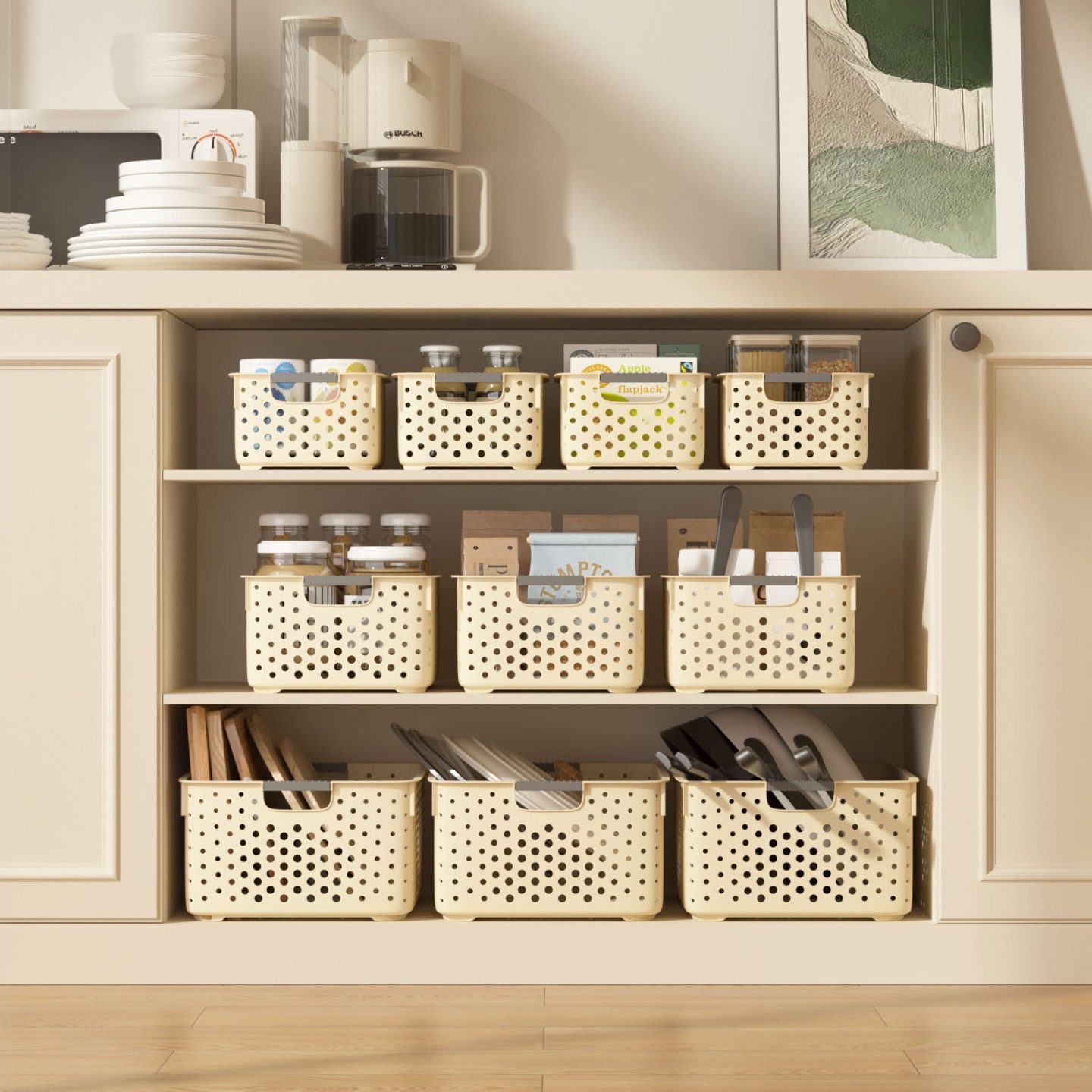 零食杂物收纳箱玩具整理筐家用塑料储物盒厨房橱柜篮子桌面置物箱,淘宝优惠券,粉丝福利购,淘宝优惠卷