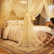 Bold encrypted bracket mosquito net three-door palace