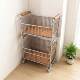 Kitchen rack multifunctional floor trolley for home use