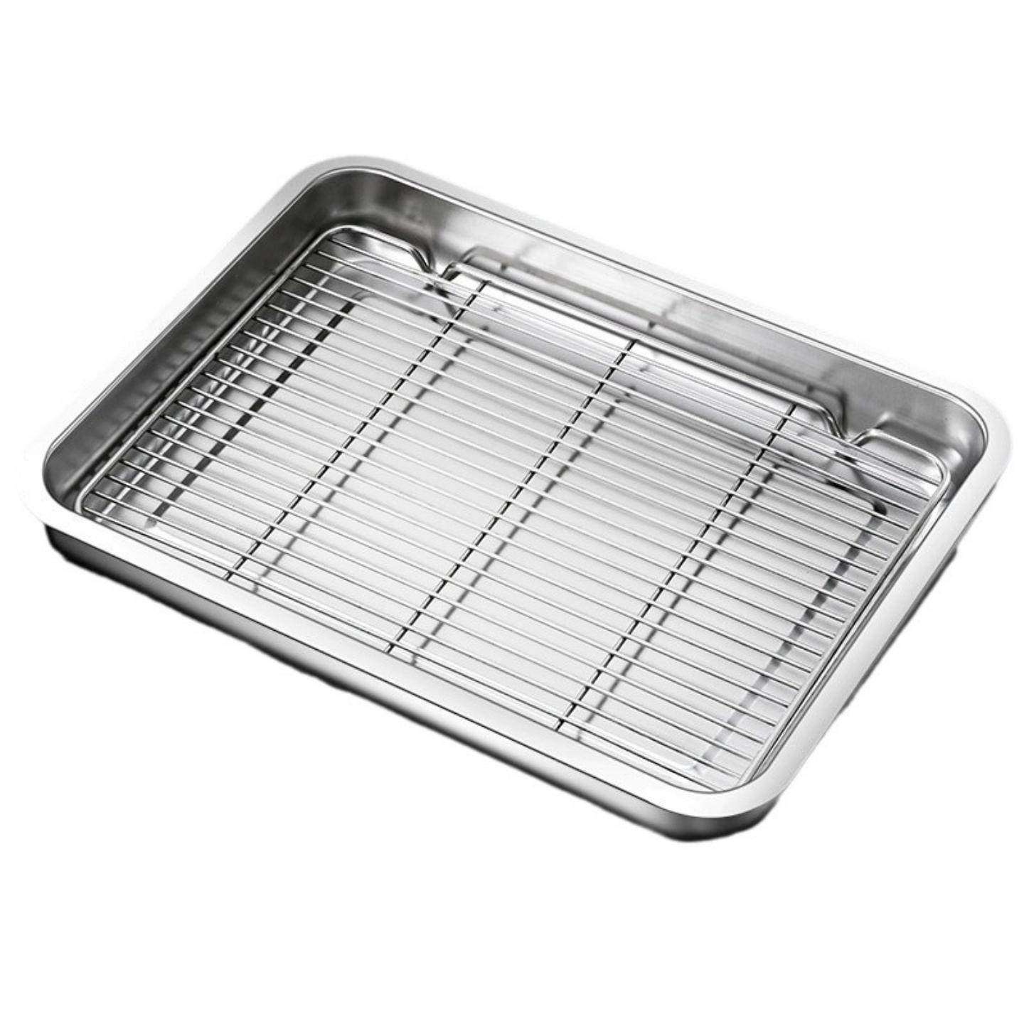 不锈钢长方形控油网架滤油托盘滤水漏油盘子商用油炸过滤网格盆,淘宝优惠券,粉丝福利购,淘宝优惠卷