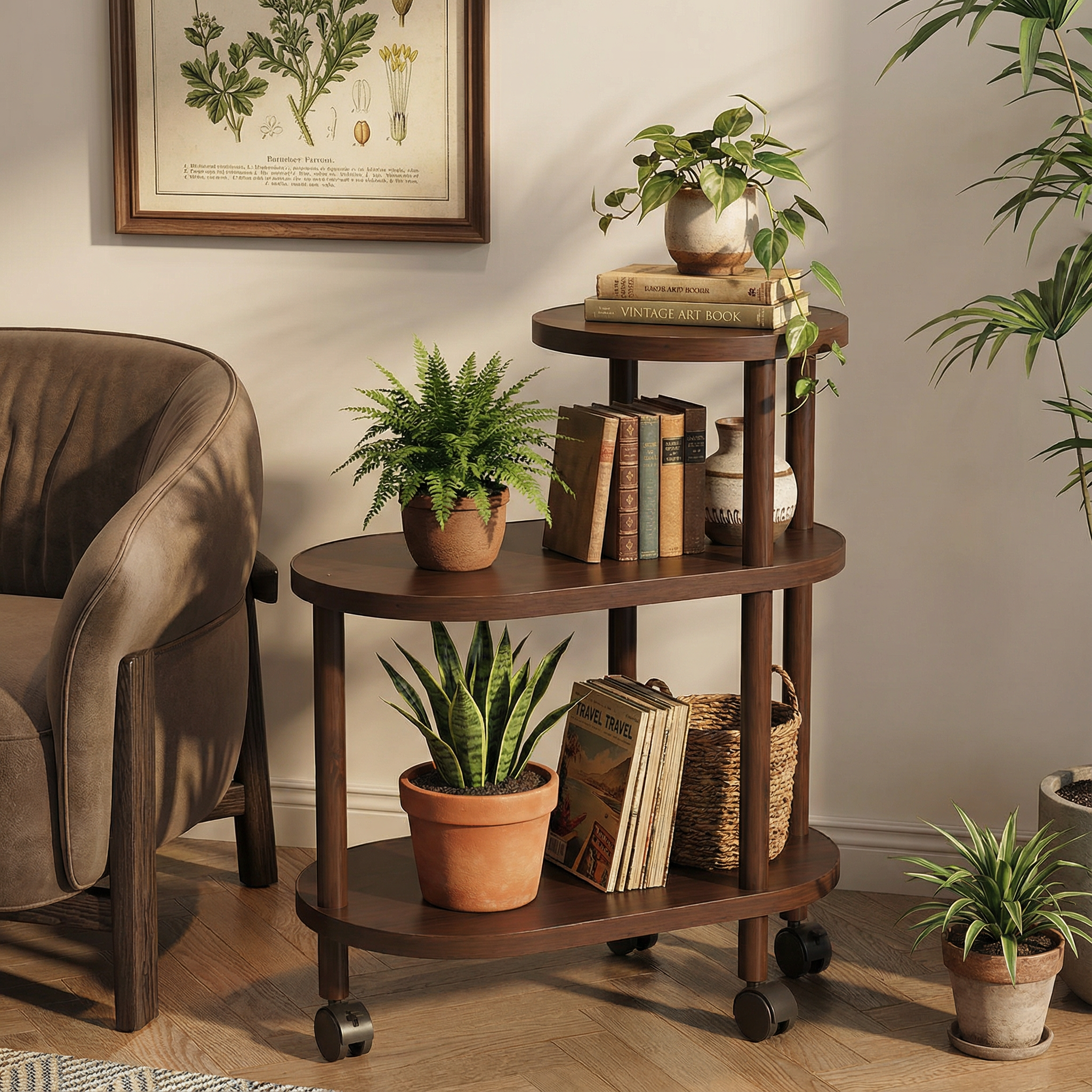 中古风移动小圆桌家用客厅小桌子沙发边几侧边柜小户型简约床头柜,淘宝优惠券,粉丝福利购,淘宝优惠卷