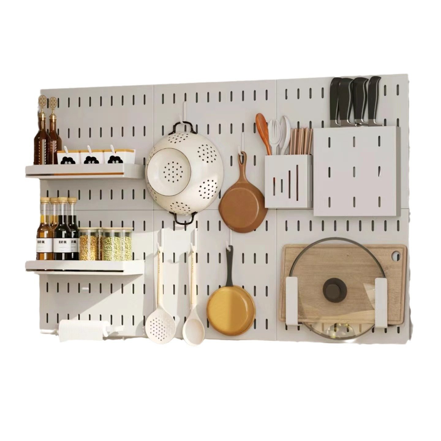 洞洞板置物架展示架收纳架挂板挂钩厨房墙壁挂架方孔墙上落地挂板,淘宝优惠券,粉丝福利购,淘宝优惠卷