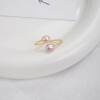 Natural freshwater pearls, strong light rice pearl ring for women, simple and versatile double beads, open rings elegant