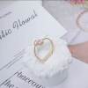 Natural freshwater pearls, strong light rice pearl ring for women, simple and versatile double beads, open rings elegant
