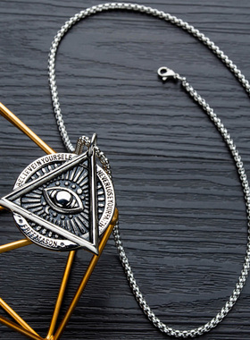 恶魔之眼项链男潮抖音上帝之眼