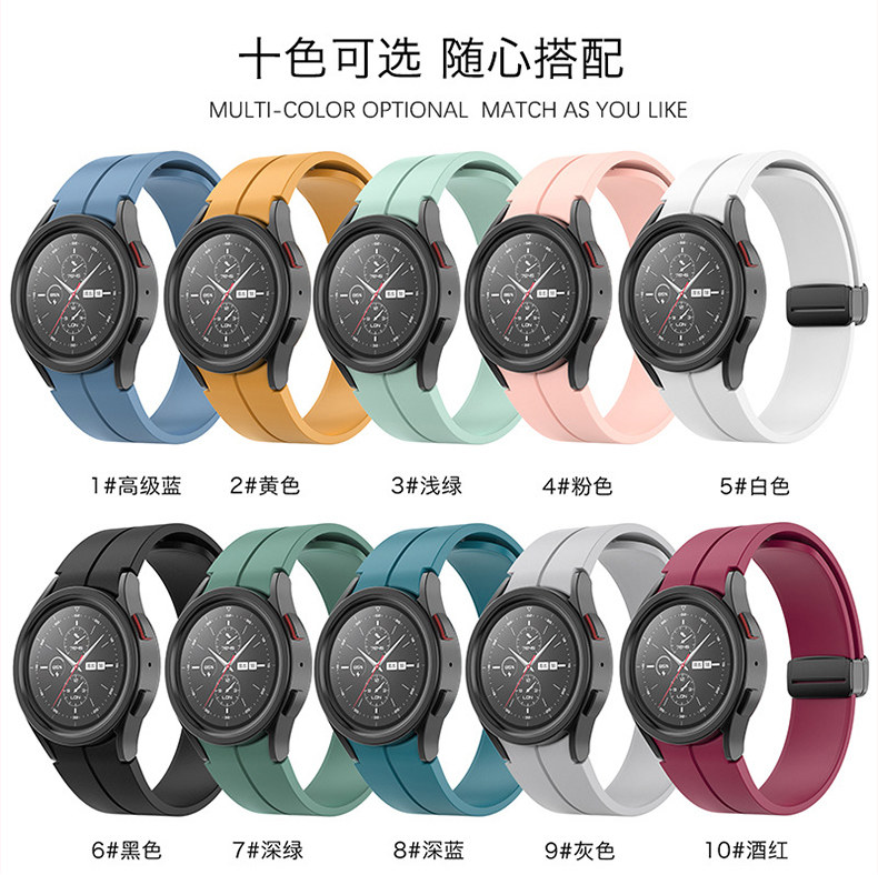 三星GalaxyWatch6/5/4手表保护壳5pro全包套40/44mm硅胶运动表带-图2