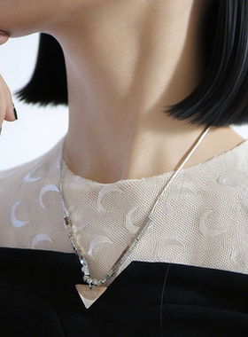 三角牌P家钛钢项链保色持久酷飒