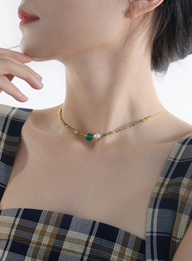 小众原创流翠水晶叠戴项链
