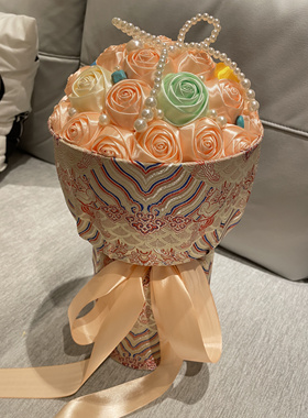 佛前供奉花藏式花diy手工花香槟玫瑰家居摆件生日表白送闺蜜礼物