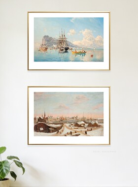 小众艺术装饰画奶油风卧室客厅画