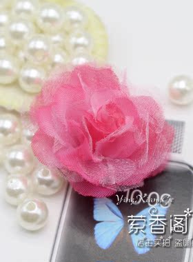 婚纱仿真花朵边夹海滩新娘头饰
