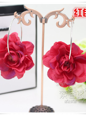 波西米亚饰品绣球樱花花朵耳环大