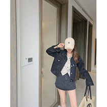 Little Guy Cowboy Short Skirt Woman New Anti Walking Light A Half Body Dress High Waist Thin Fake Two Shorts Skirt Mini Skirt