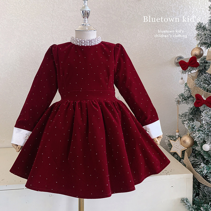 2025年冬”与玫瑰私奔”韩版女童新款加绒连衣裙公主礼服裙25D062,淘宝优惠券,粉丝福利购,淘宝优惠卷