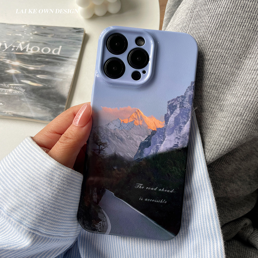 前路通达!原创氛围感适用iPhone17/16手机壳苹果14promax治愈系华为p80nova14mate70小米17promax红米男女款