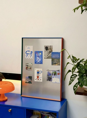 不锈钢磁吸画照片冰箱贴diy挂画